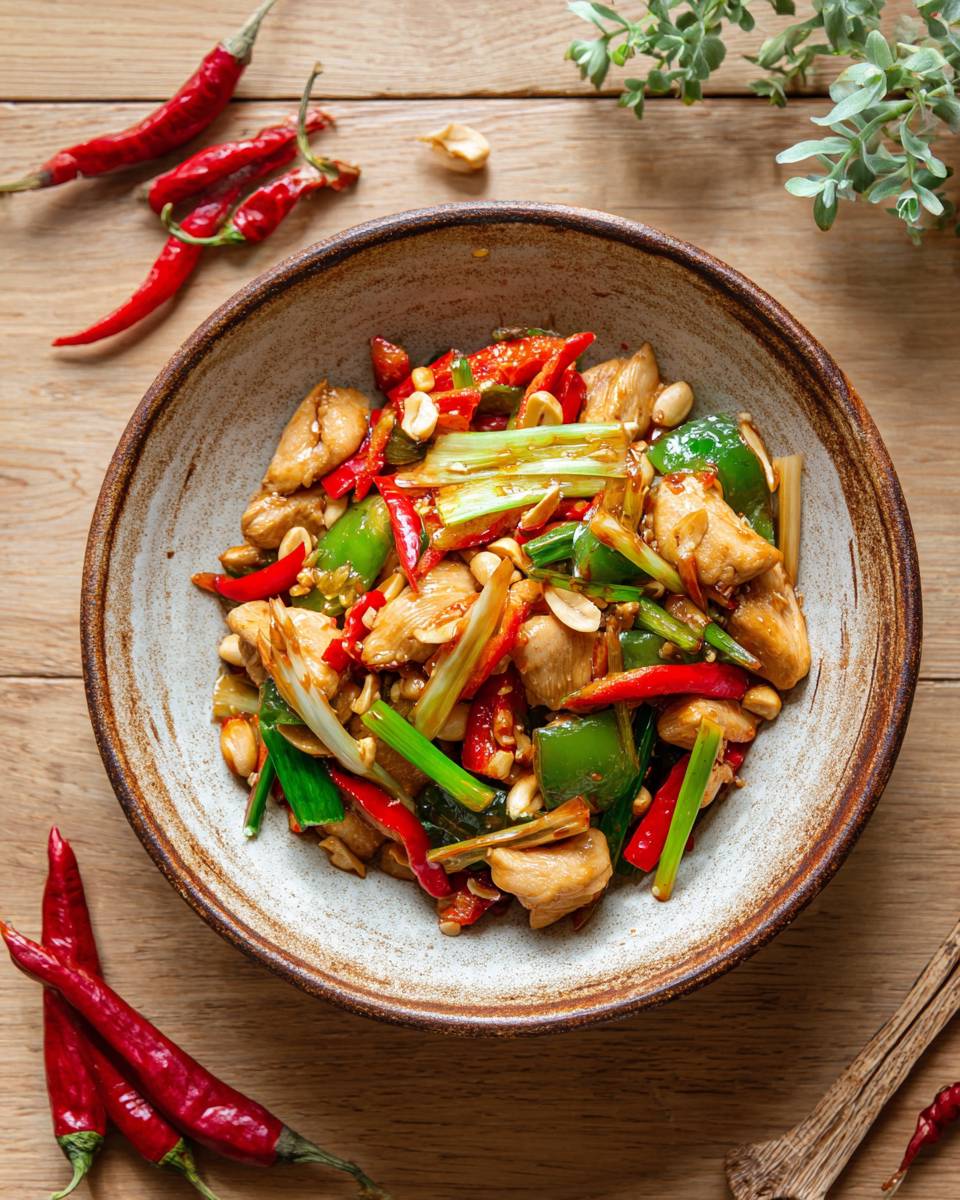 Kryddig Kycklingwok med Jordnötter